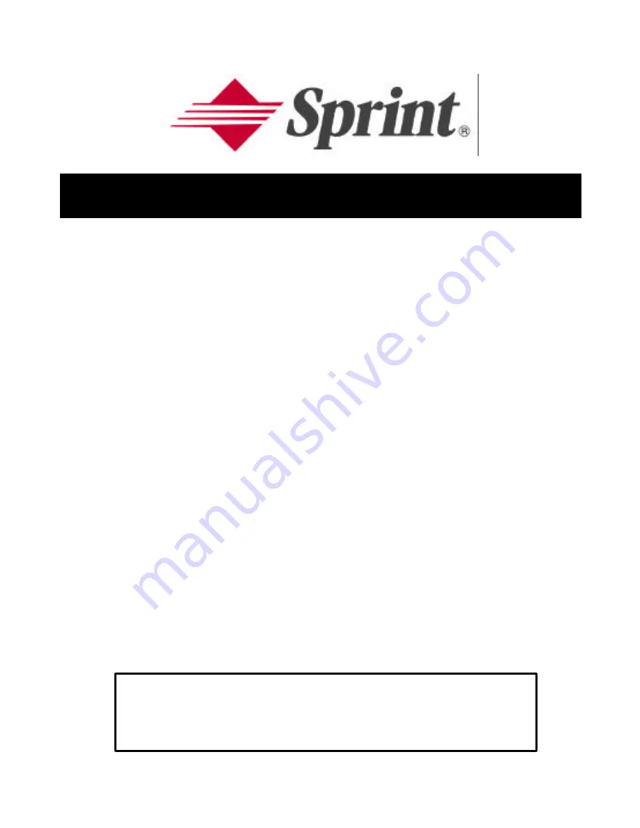 Sprint SP1733 Owner'S Manual Download Page 1