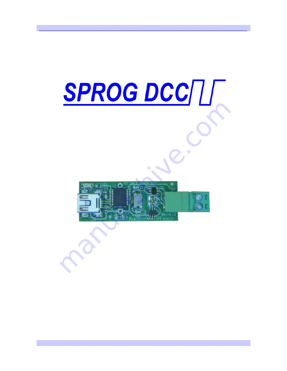 Sprog S-Nano User Manual Download Page 1