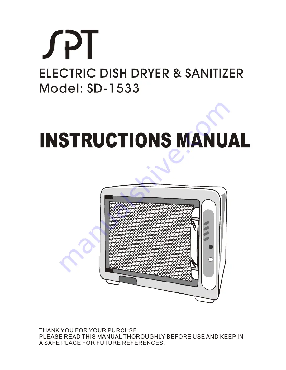 SPT SD-1533 Instruction Manual Download Page 1