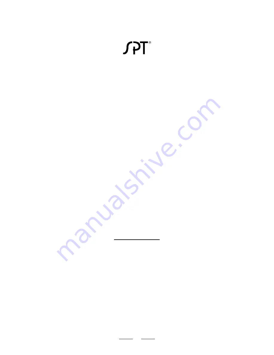 SPT SD-9241SS Instruction Manual Download Page 16