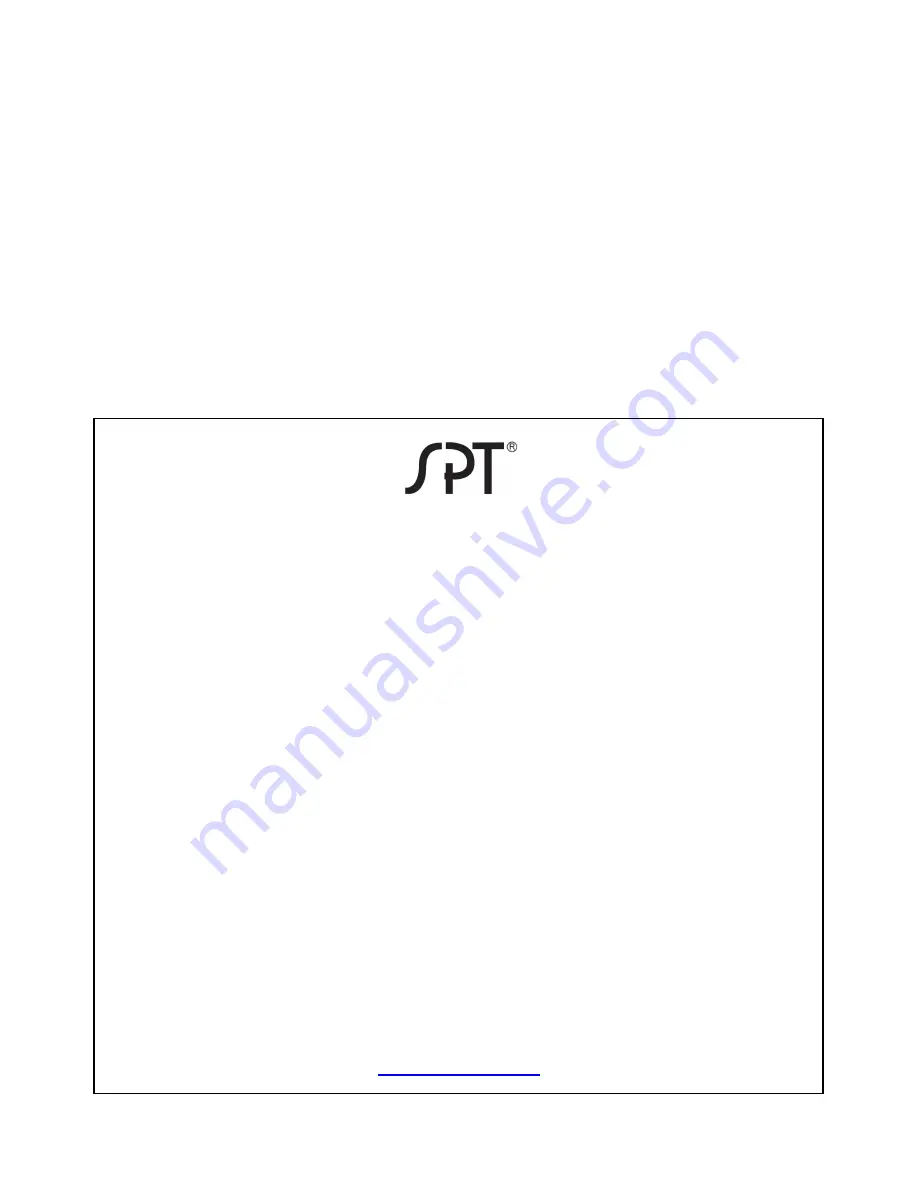 SPT SF-1466 Instruction Manual Download Page 8