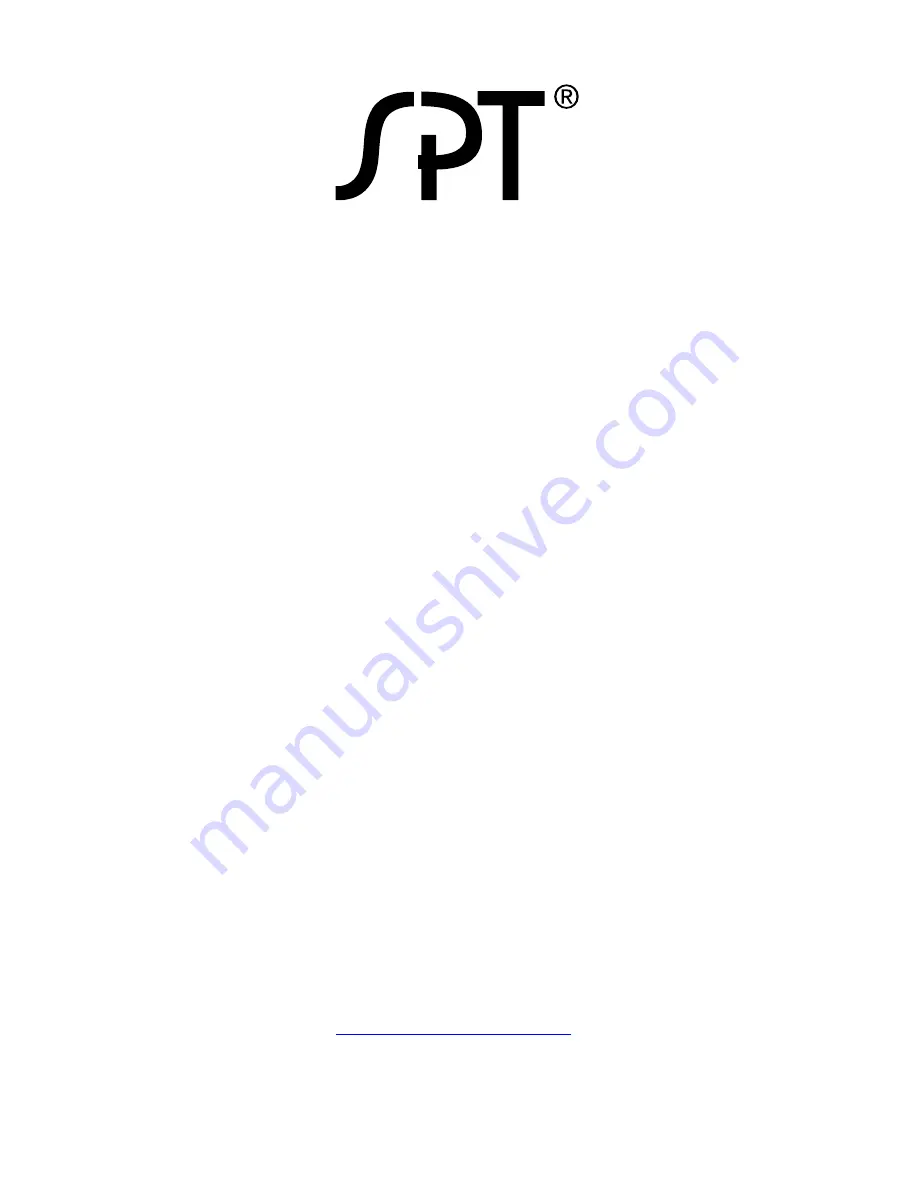 SPT UF-160W Operating Instructions Manual Download Page 8