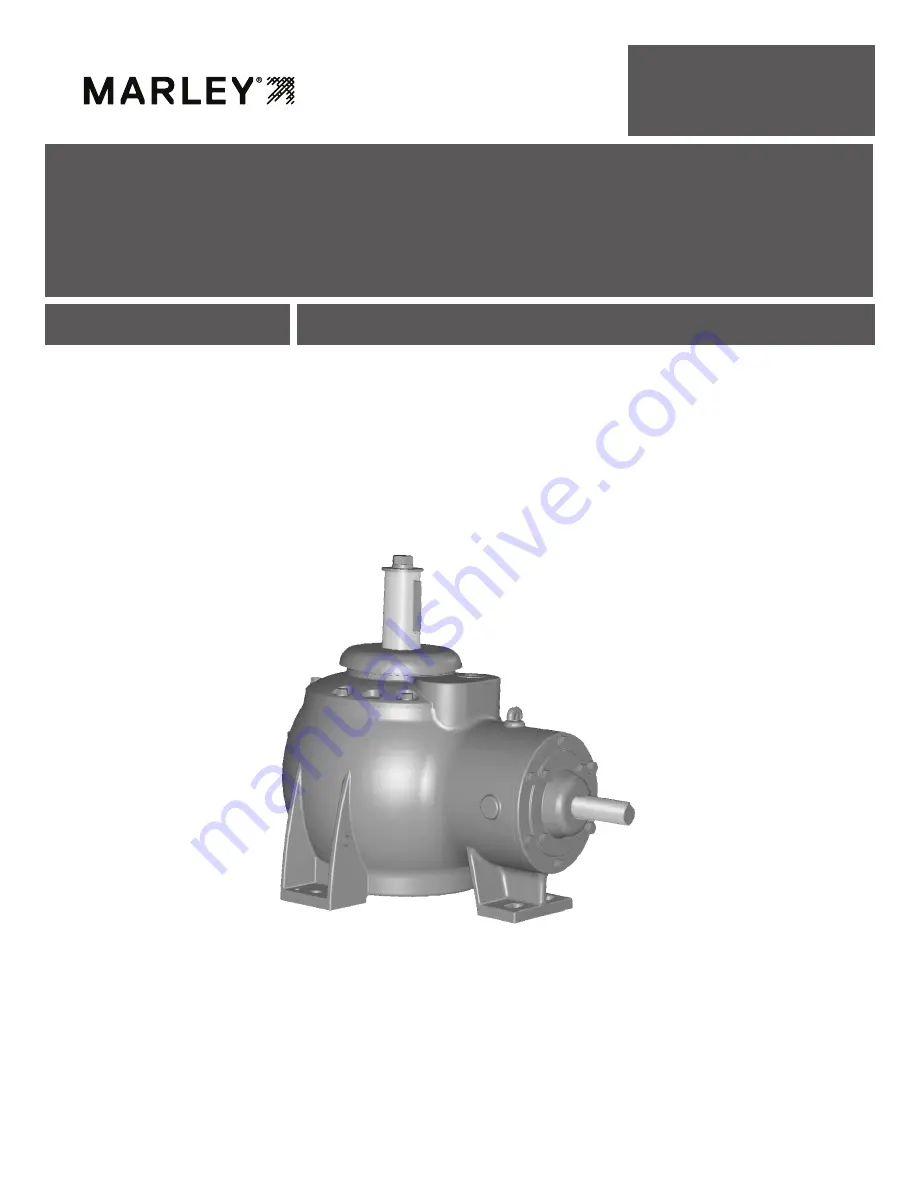 SPX Cooling Technologies MARLEY Geareducer 1800 User Manual Download Page 1