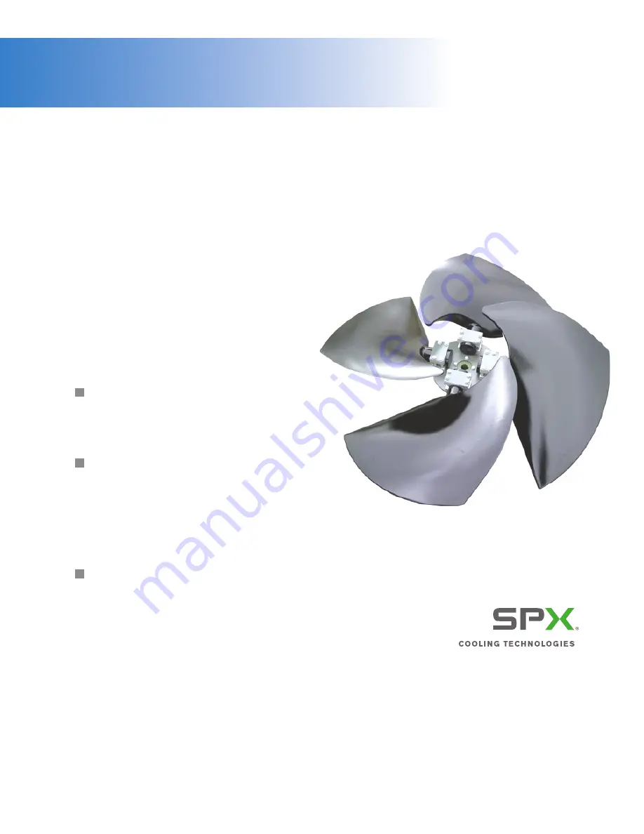 SPX Cooling Technologies Marley Ultra Low-Noise Fan ACC-NC-4 Brochure Download Page 1