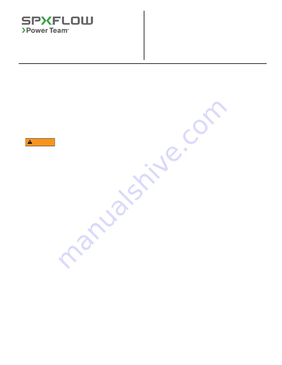 SPX FLOW PQ60 Series Operating Instructions Manual Download Page 1