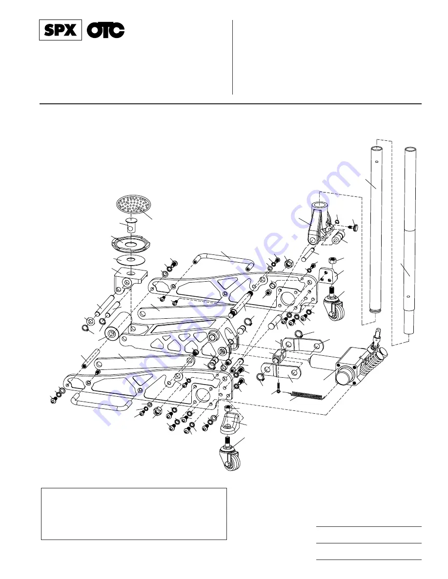 SPX OTC 1737 Parts List And Operating Instructions Download Page 1