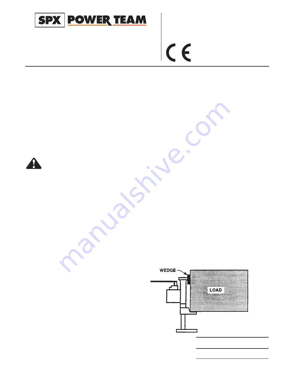 SPX Power Team J109T Скачать руководство пользователя страница 1