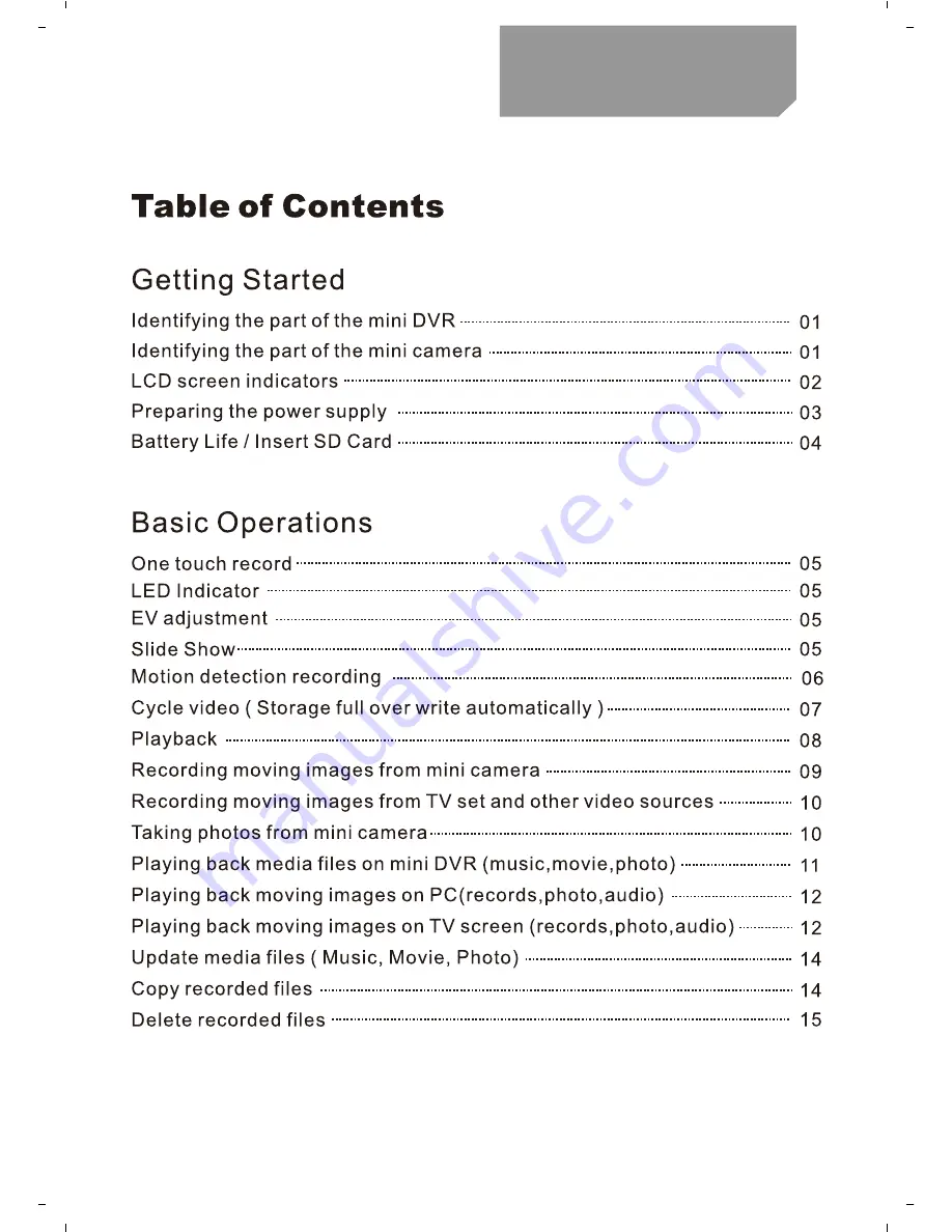 Spy Camera CCTV KL-403C Operation Manual Download Page 3