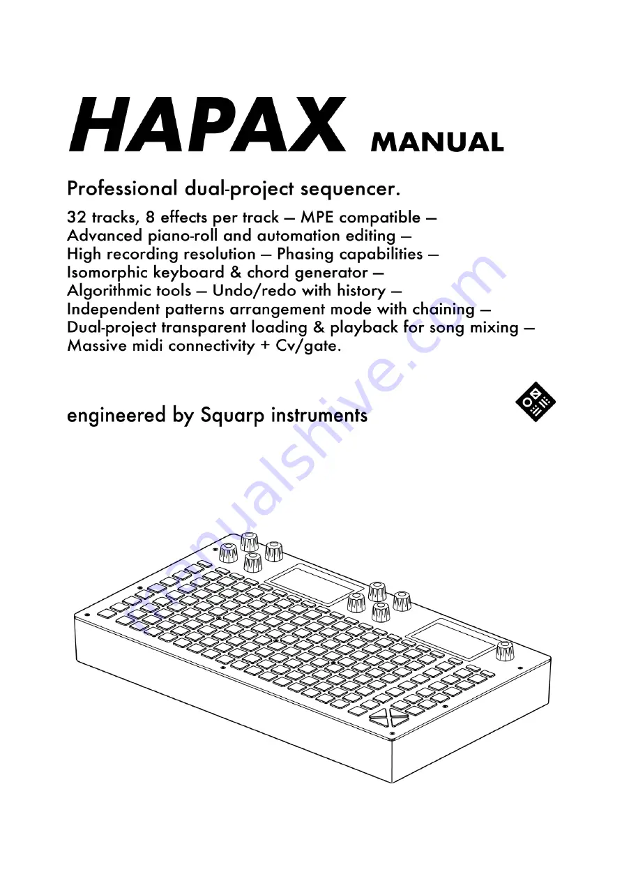 Squarp Instruments HAPAX Manual Download Page 1