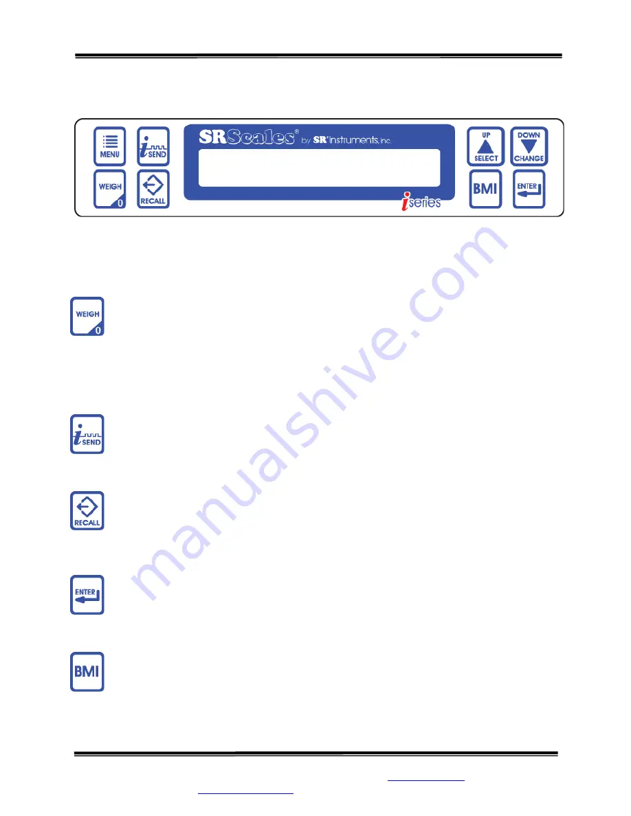 SR Instruments SR Scales SR555i-KG Operating And Service Manual Download Page 11