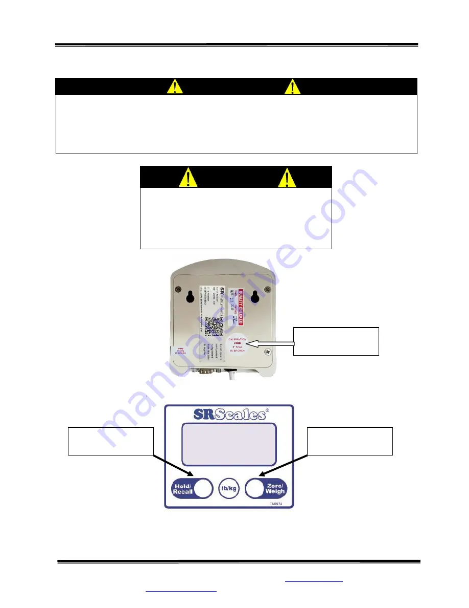 SR Instruments SRScales SRV947R Operating And Service Manual Download Page 11