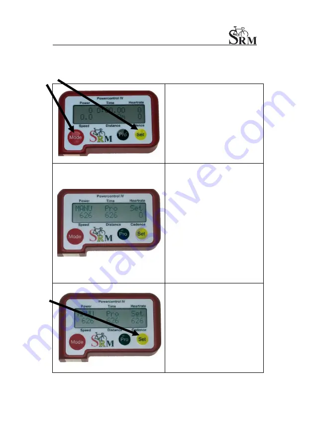 SRM High Performance Ergometer Short Manual Download Page 8