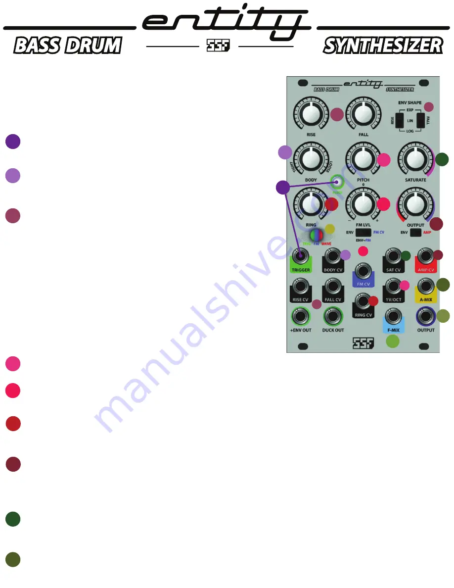 SSF entity BASS DRUM Quick Start Manual Download Page 1