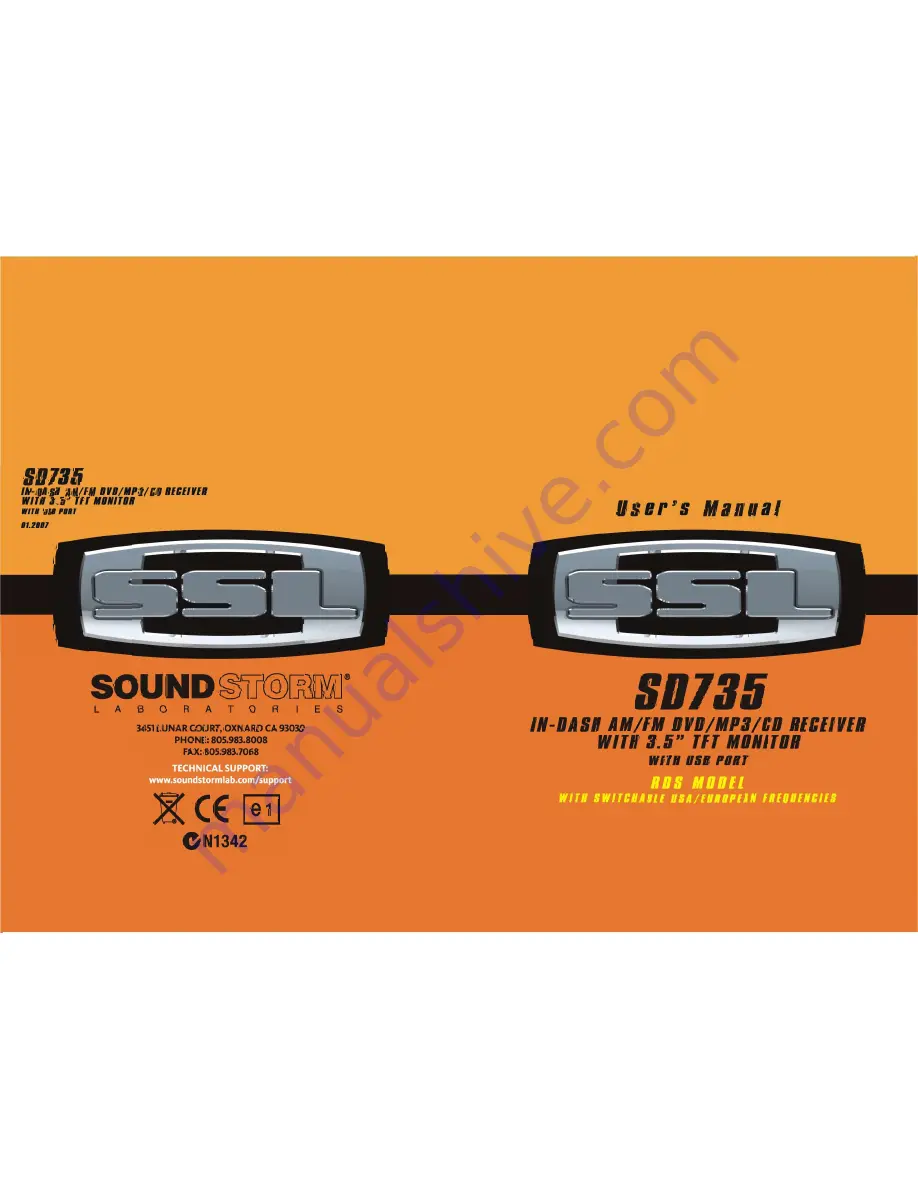 Ssl SD735 User Manual Download Page 1