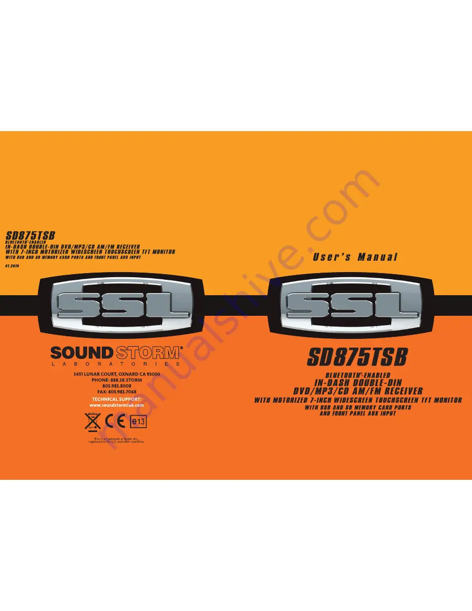 Ssl SD875TSB Скачать руководство пользователя страница 1