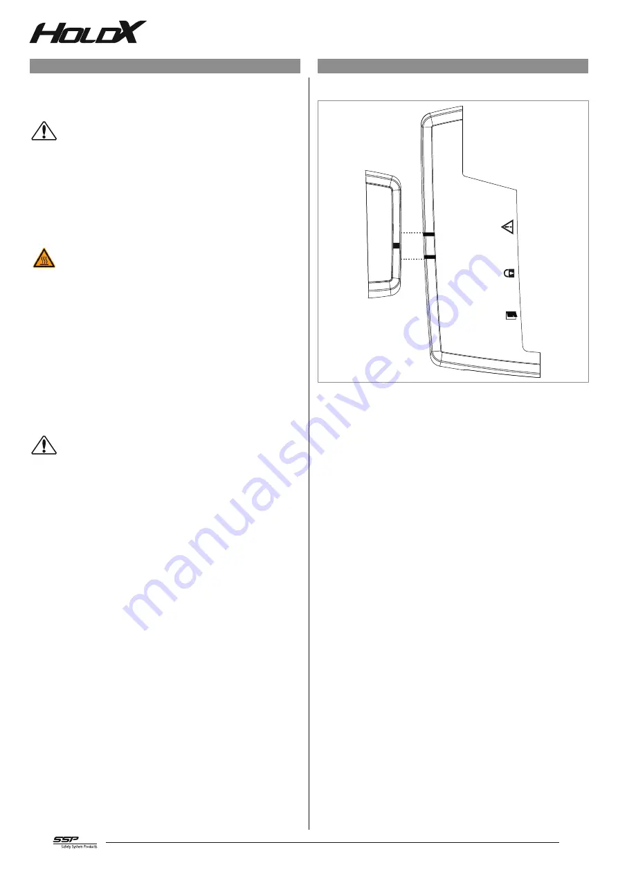 SSP HOLDX RL1 Operating Manual Download Page 6