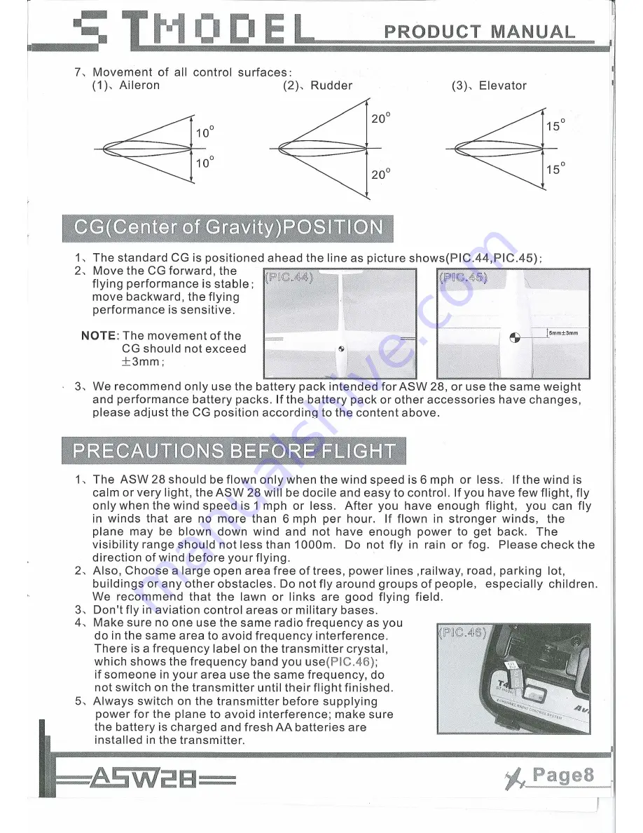 st model ASW28 Product Manual Download Page 9