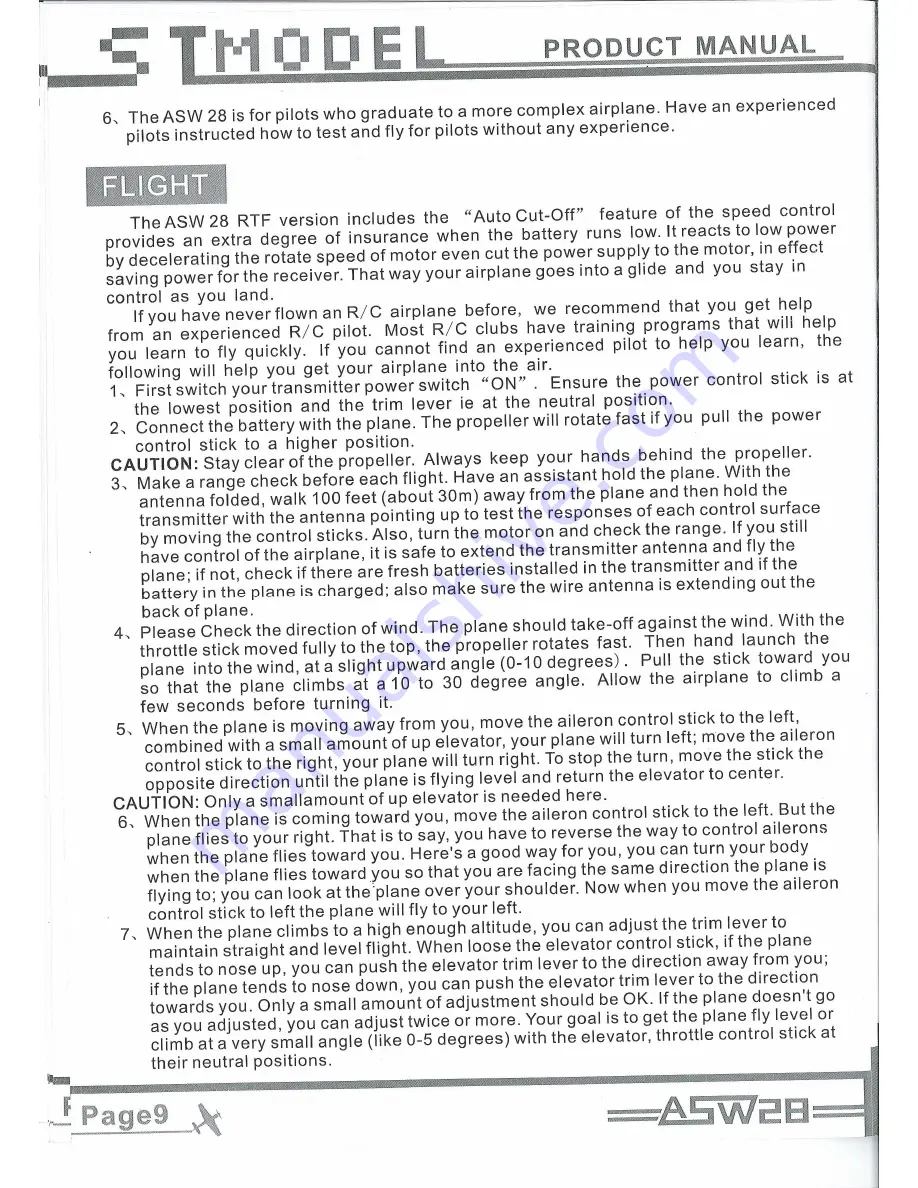 st model ASW28 Product Manual Download Page 10