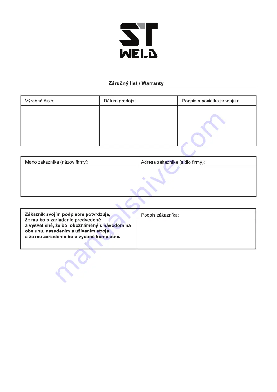 ST WELD MINI-160 Instruction Manual Download Page 10