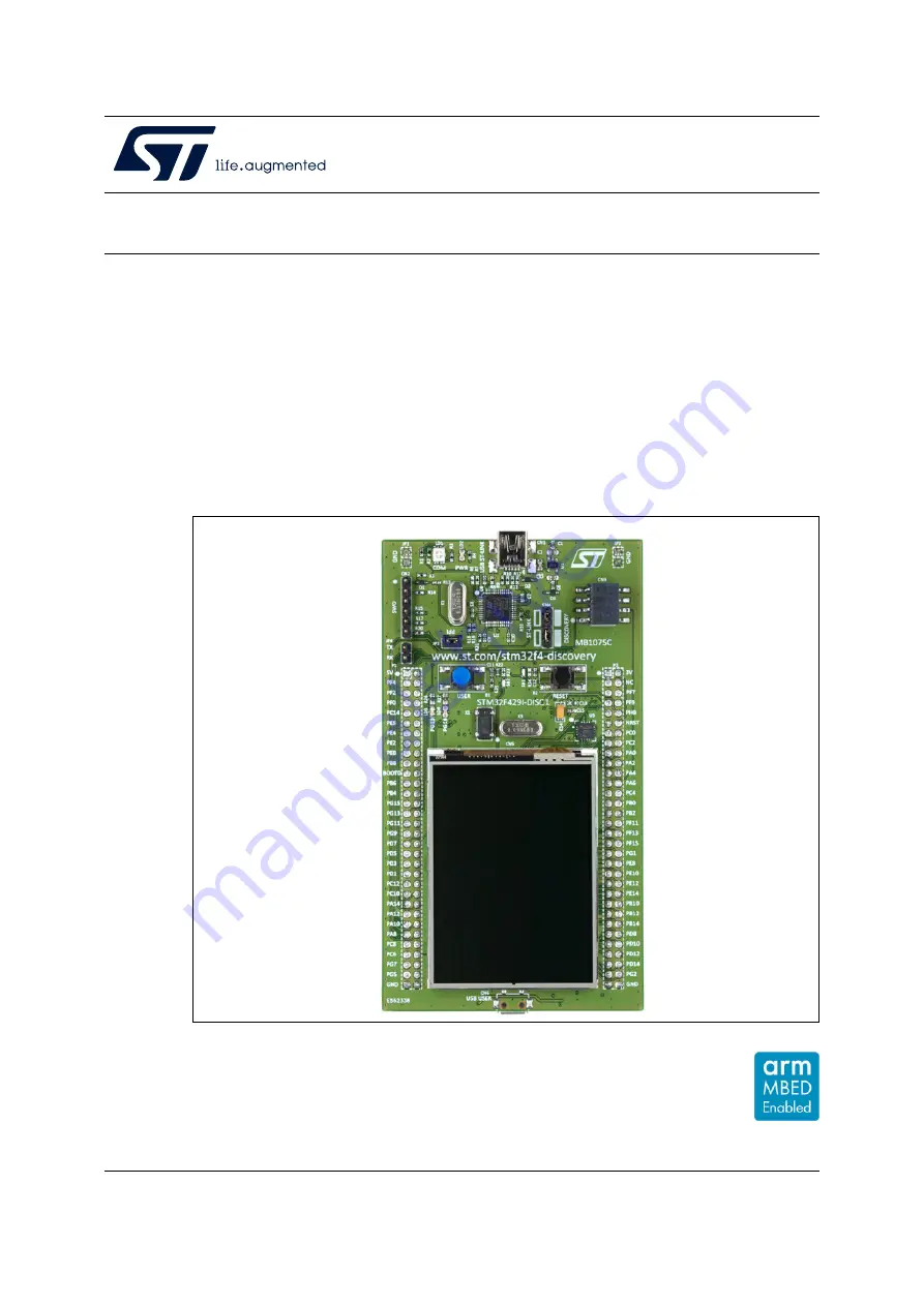 ST 32F429IDISCOVERY Скачать руководство пользователя страница 1