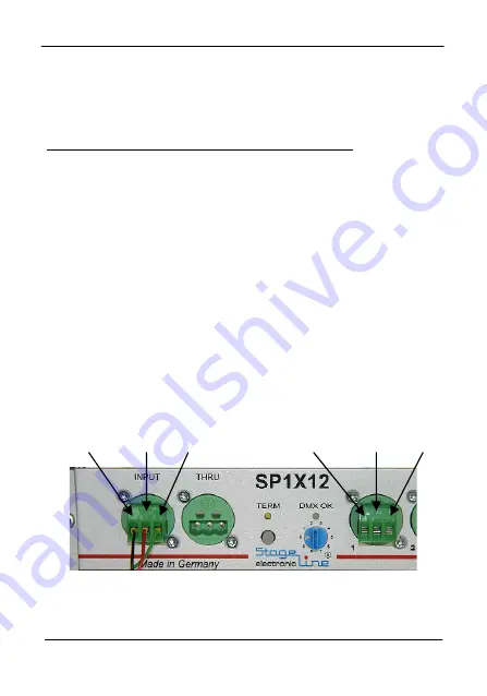 Stageline SP1X12 Manual Download Page 9