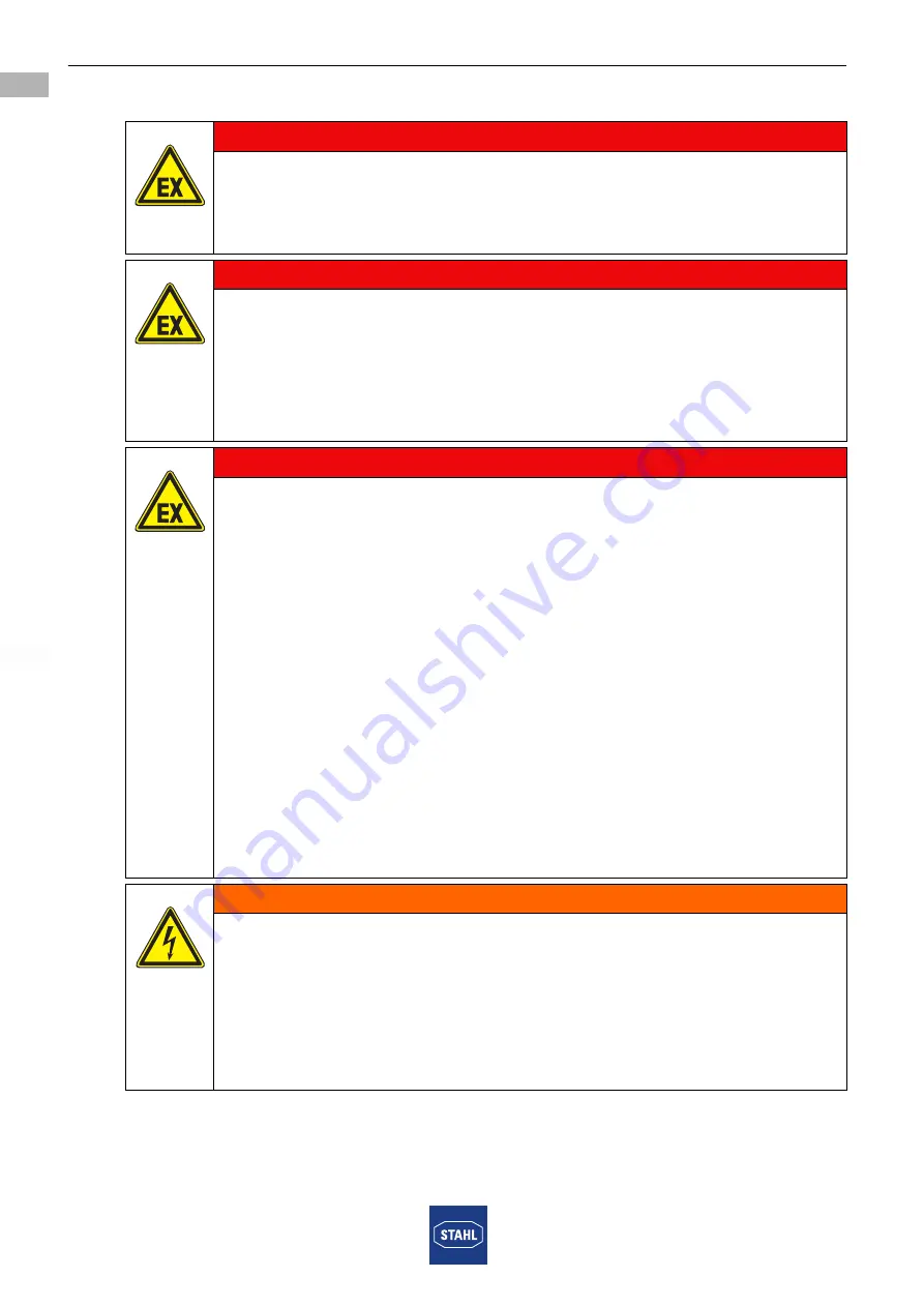 Stahl 8008 Series Operating Instructions Manual Download Page 12