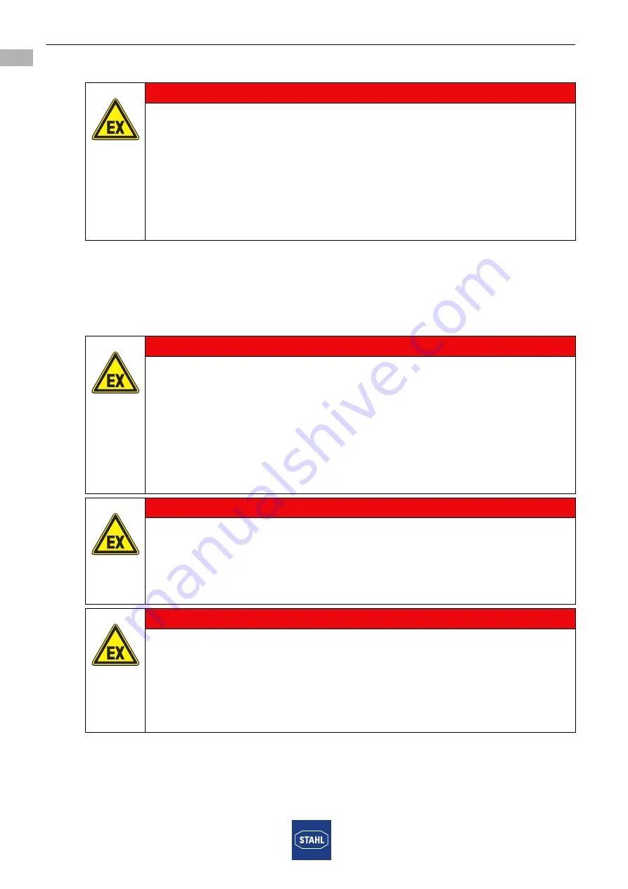 Stahl 8040/11-V30 Series Operating Instructions Manual Download Page 12