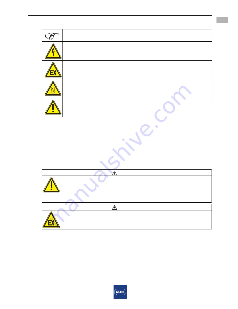 Stahl 8453/1 Operating Instructions Manual Download Page 5