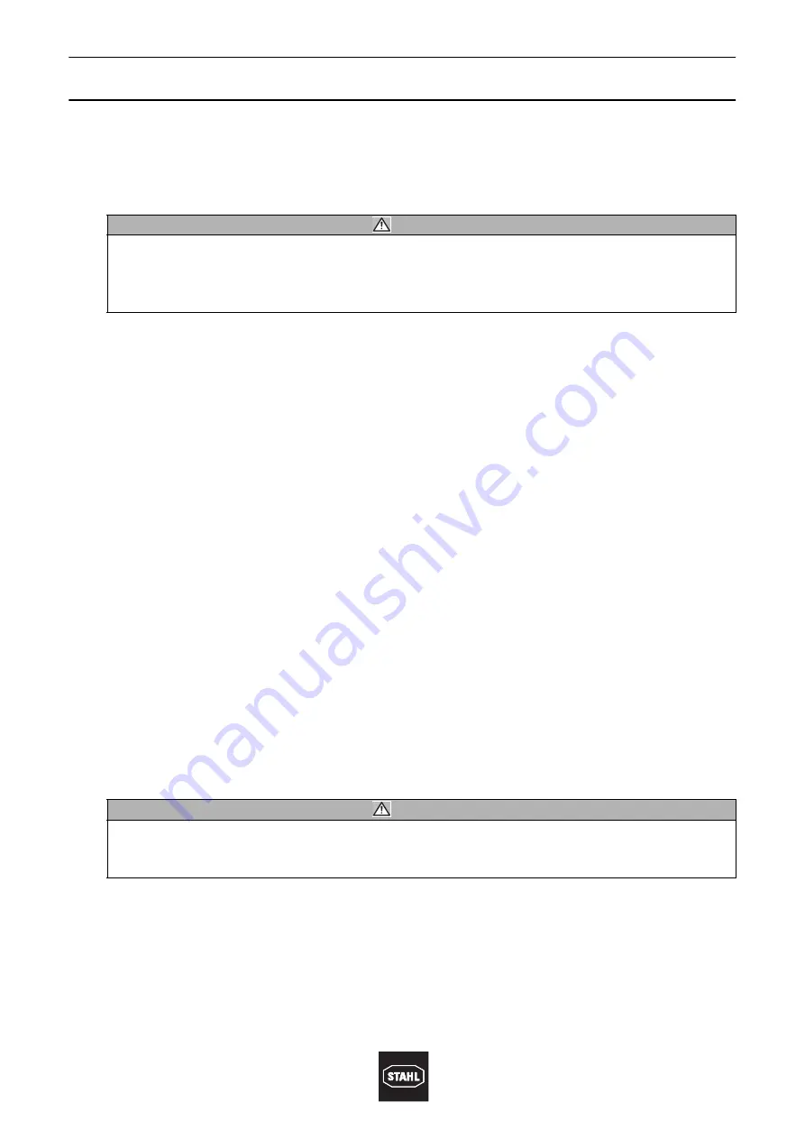 Stahl 8570/12 Operating Instructions Manual Download Page 21