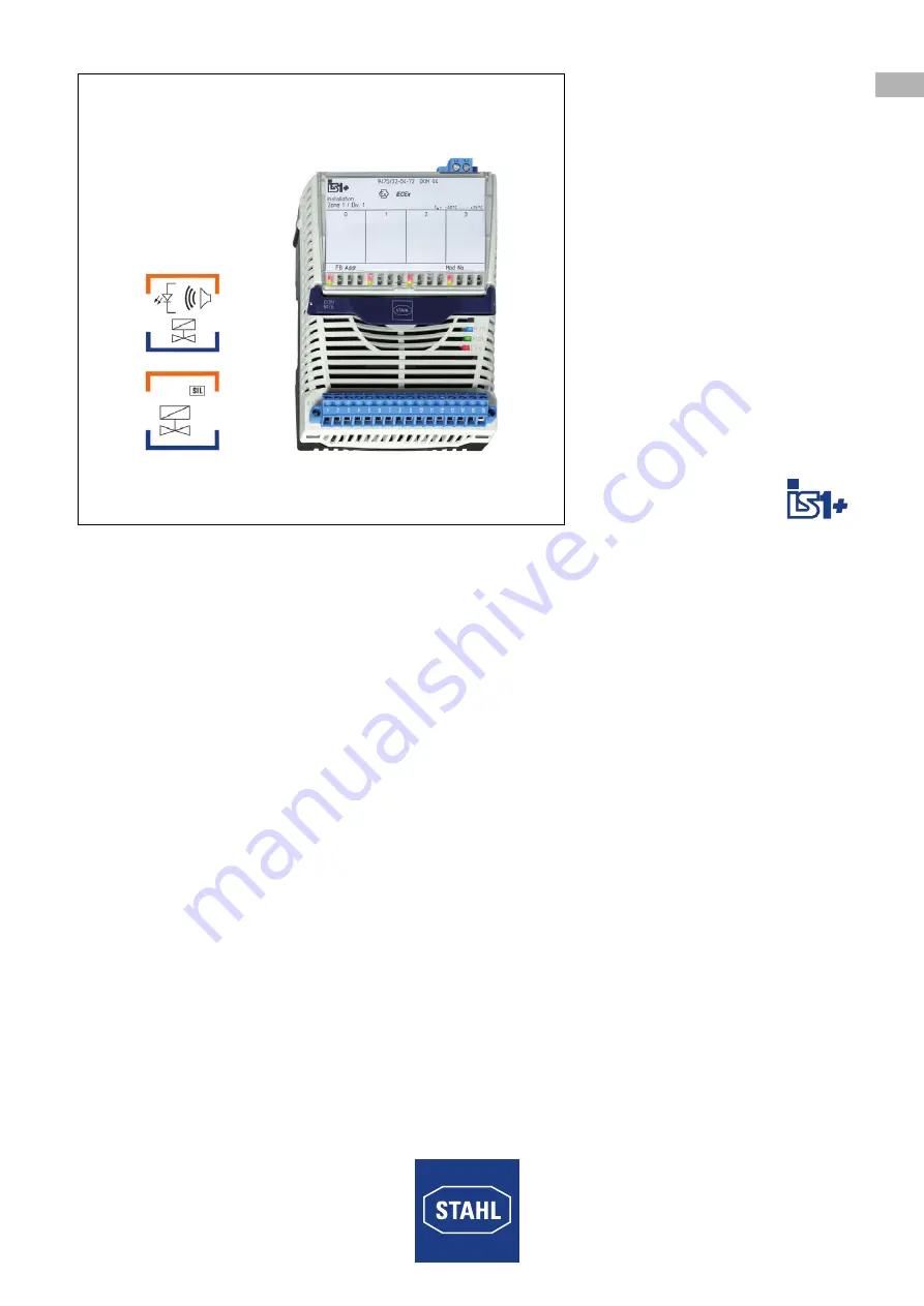 Stahl IS1+ 9475/32-04-72 Series Operating Instructions Manual Download Page 1