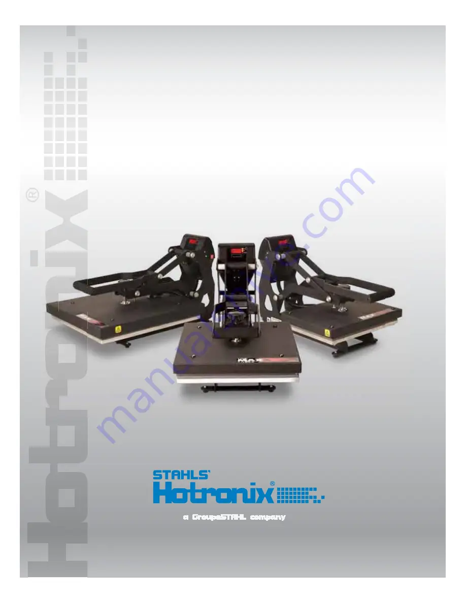 Stahls Hotronix The MAXX Press Operator'S Manual Download Page 1