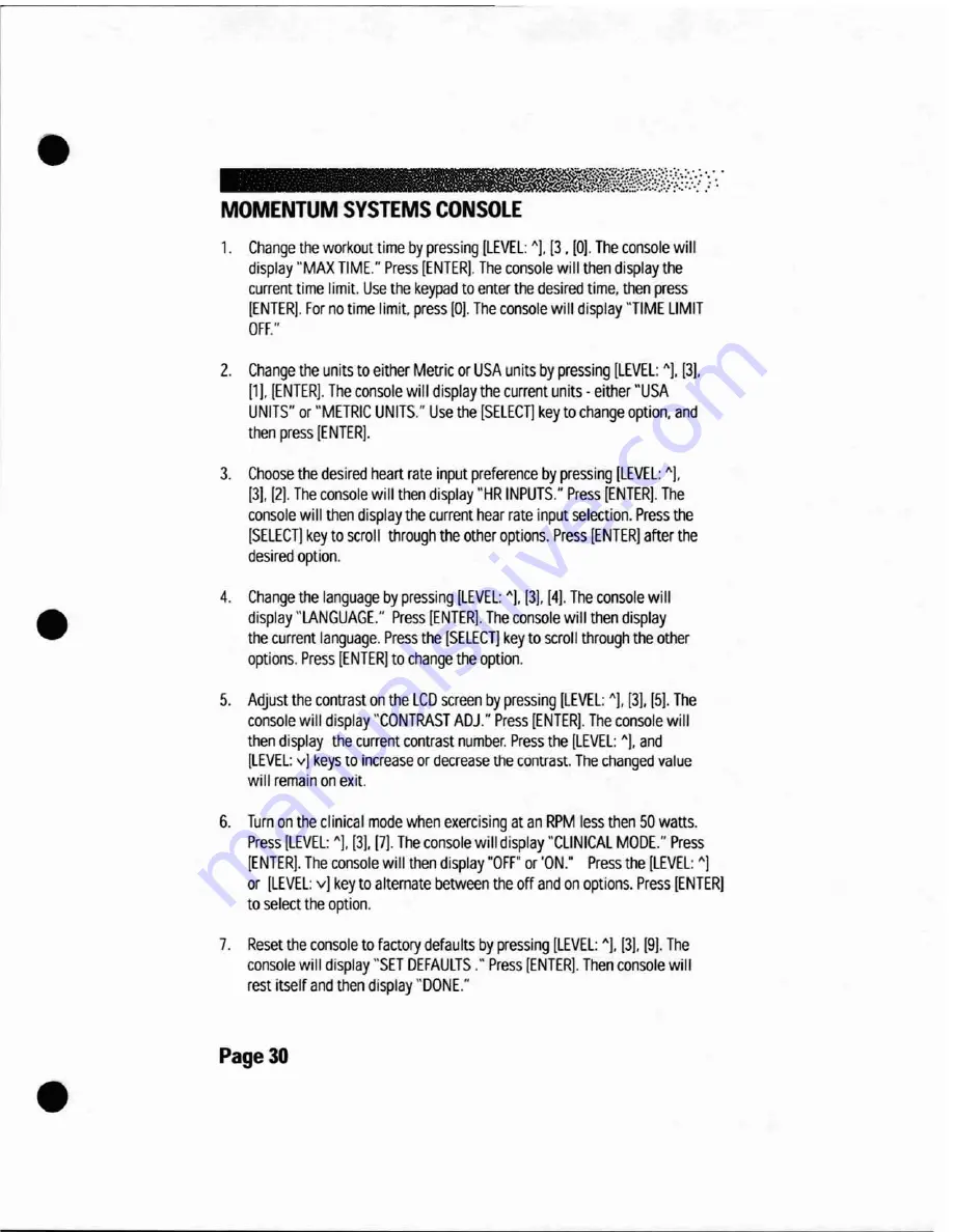 Stairmaster MOMENTUM 3400 CE Owner'S Manual Download Page 38