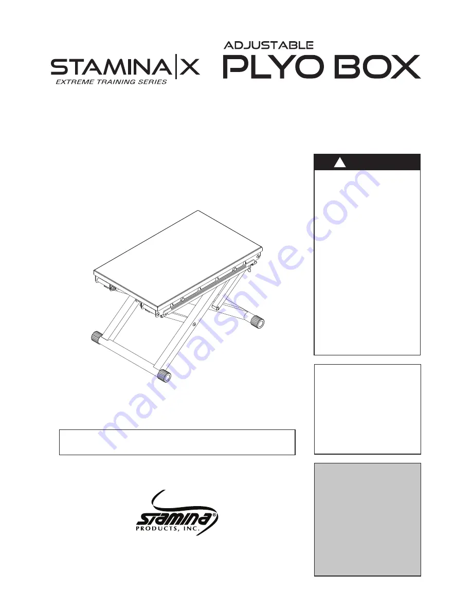 Stamina 20-0012 Owner'S Manual Download Page 1