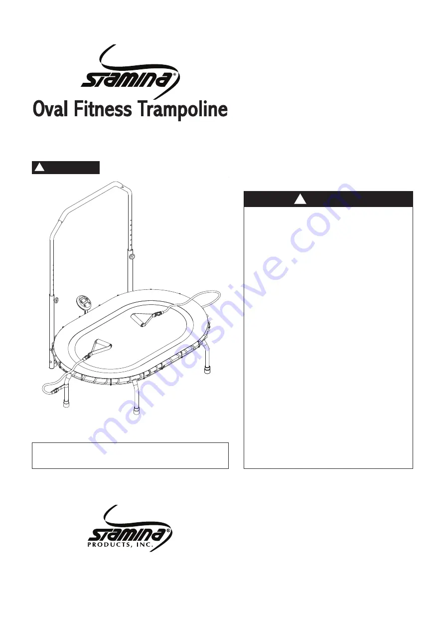 Stamina 35-1704A Owner'S Manual Download Page 1