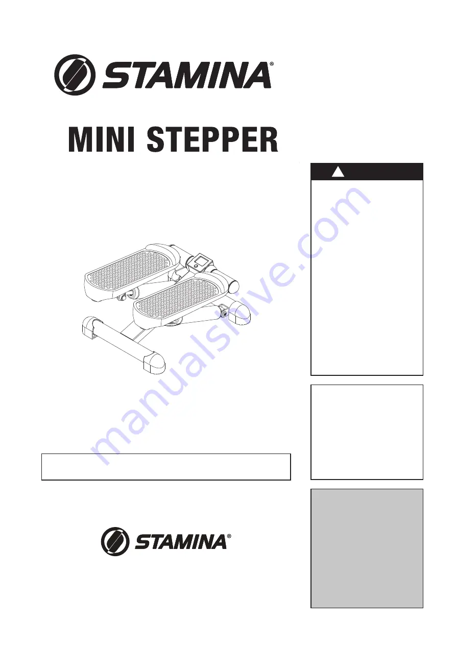 Stamina 40-0041A Owner'S Manual Download Page 1