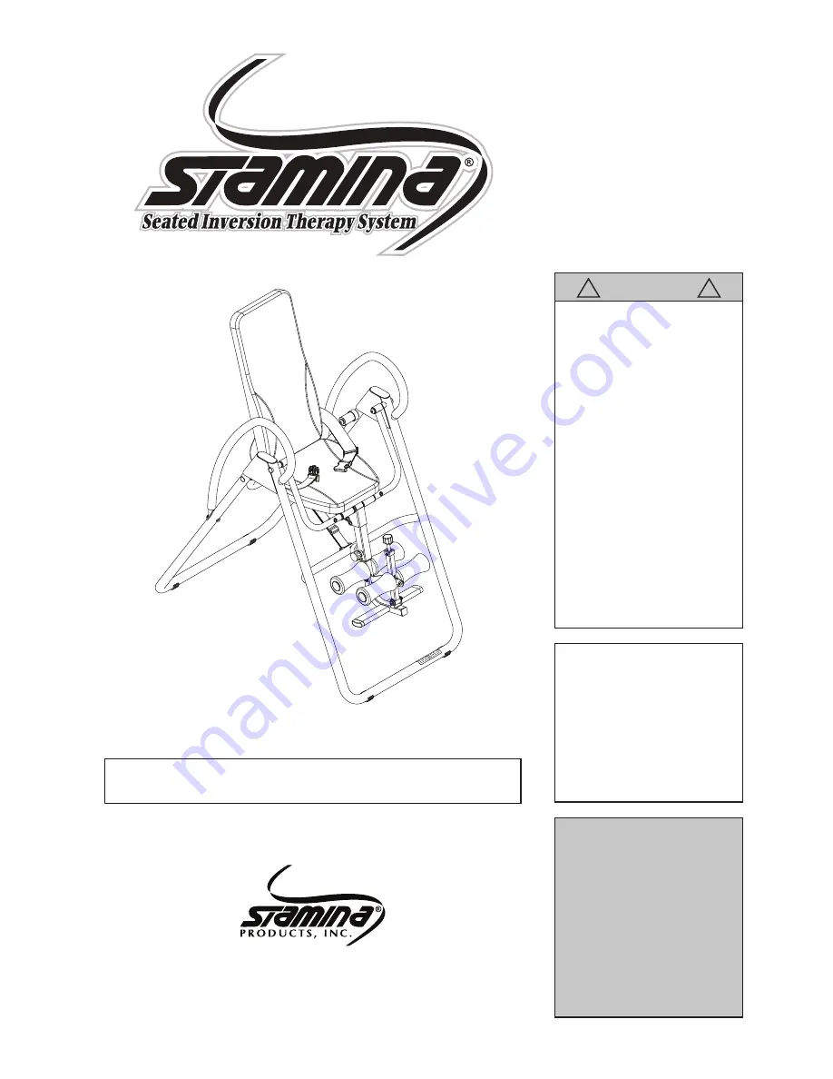 Stamina 55-1541A Owner'S Manual Download Page 1