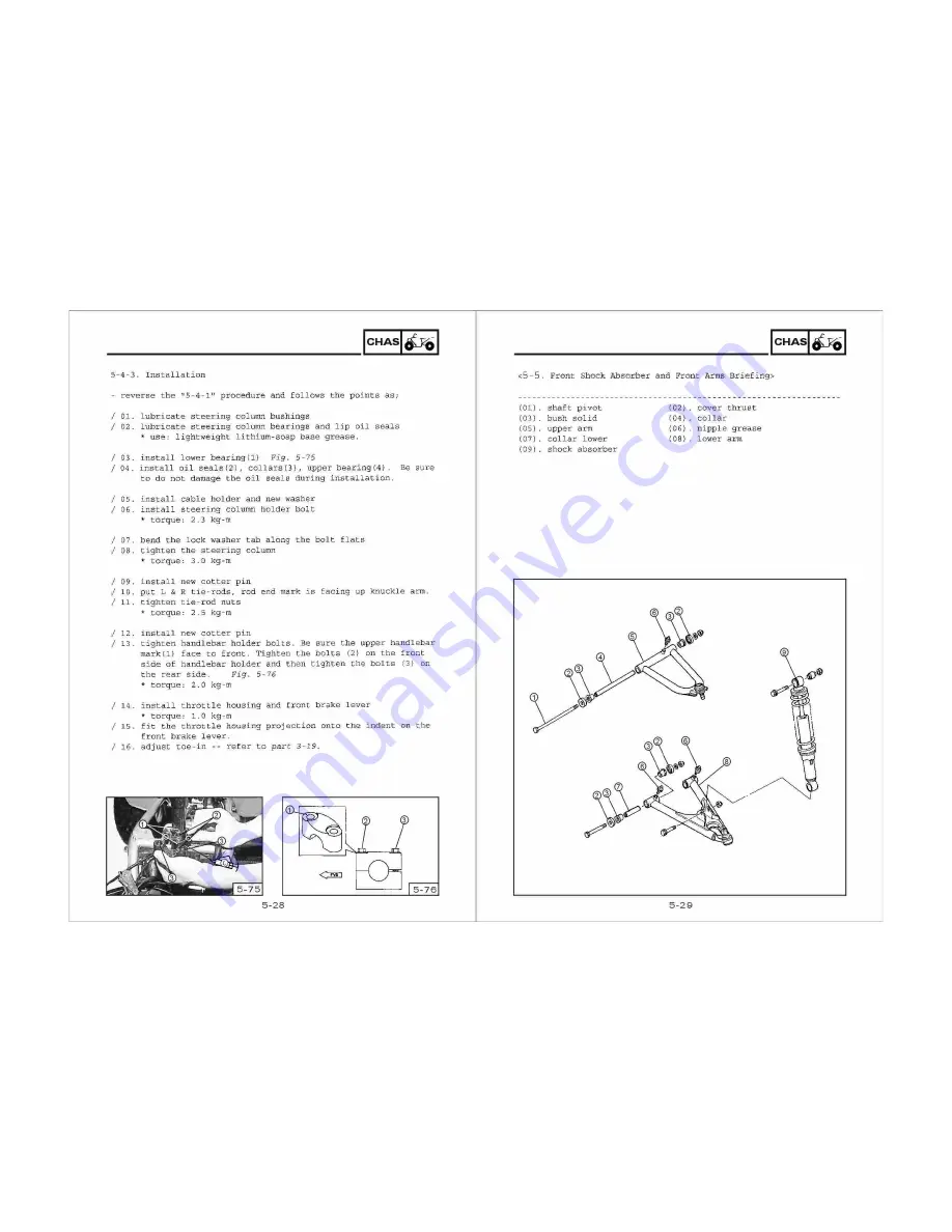 Standart Motor Corp BL-250 Service Manual Download Page 73