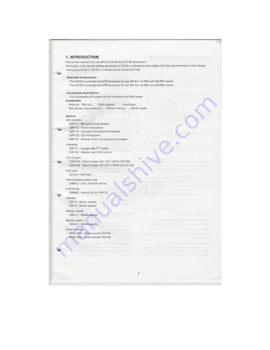 Standart C510A Service Manual Download Page 3