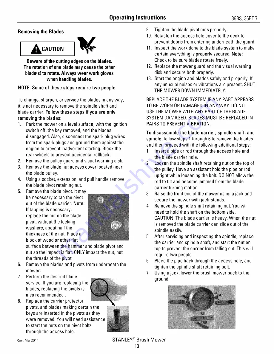 Stanley 36BDS Owner'S Manual Download Page 17