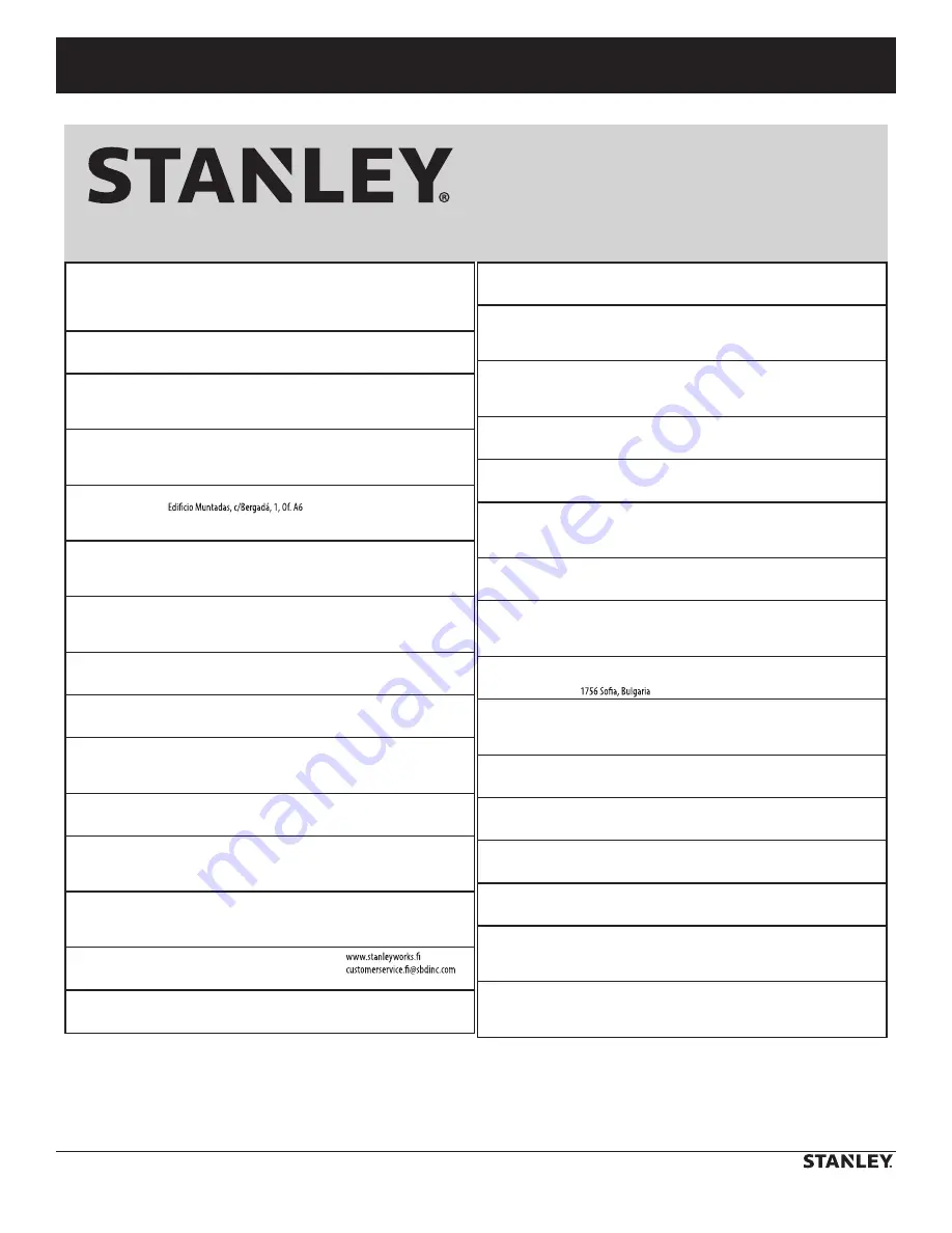 Stanley 657888110095 Manual Download Page 99