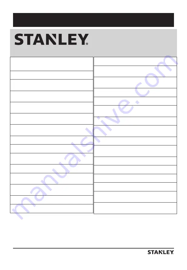 Stanley 957071 Instruction Manual Download Page 12