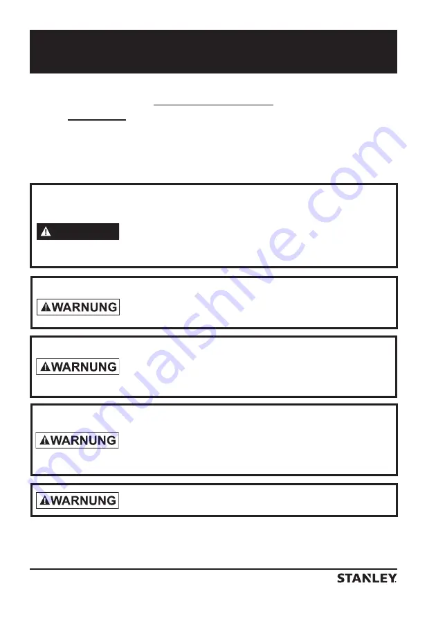 Stanley 957071 Instruction Manual Download Page 20