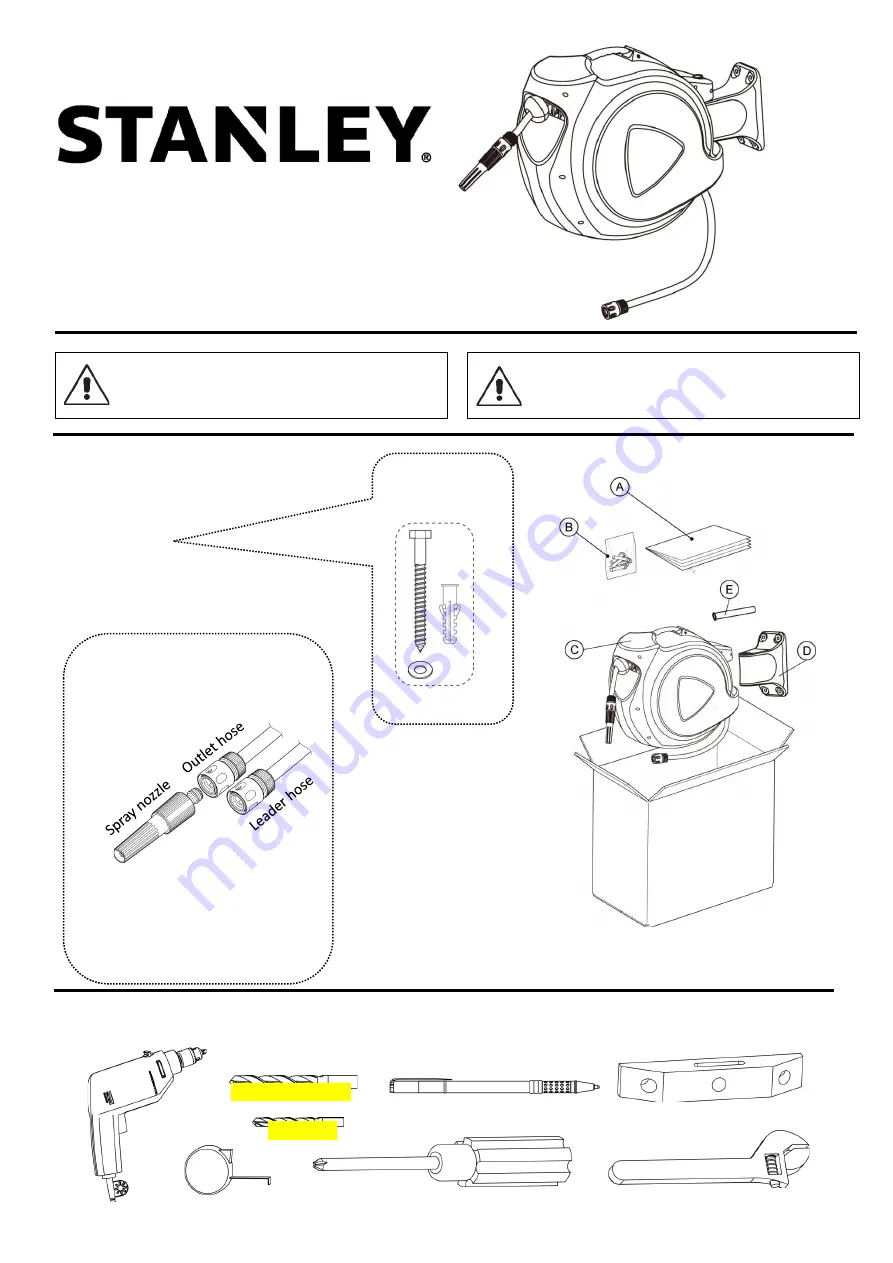 Stanley BXGT10147E Installation, Use And Maintenance Manual Download Page 1