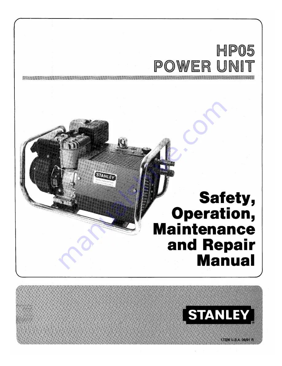 Stanley HP05 Safety, Operation, Maintenance & Repair Manual Download Page 1