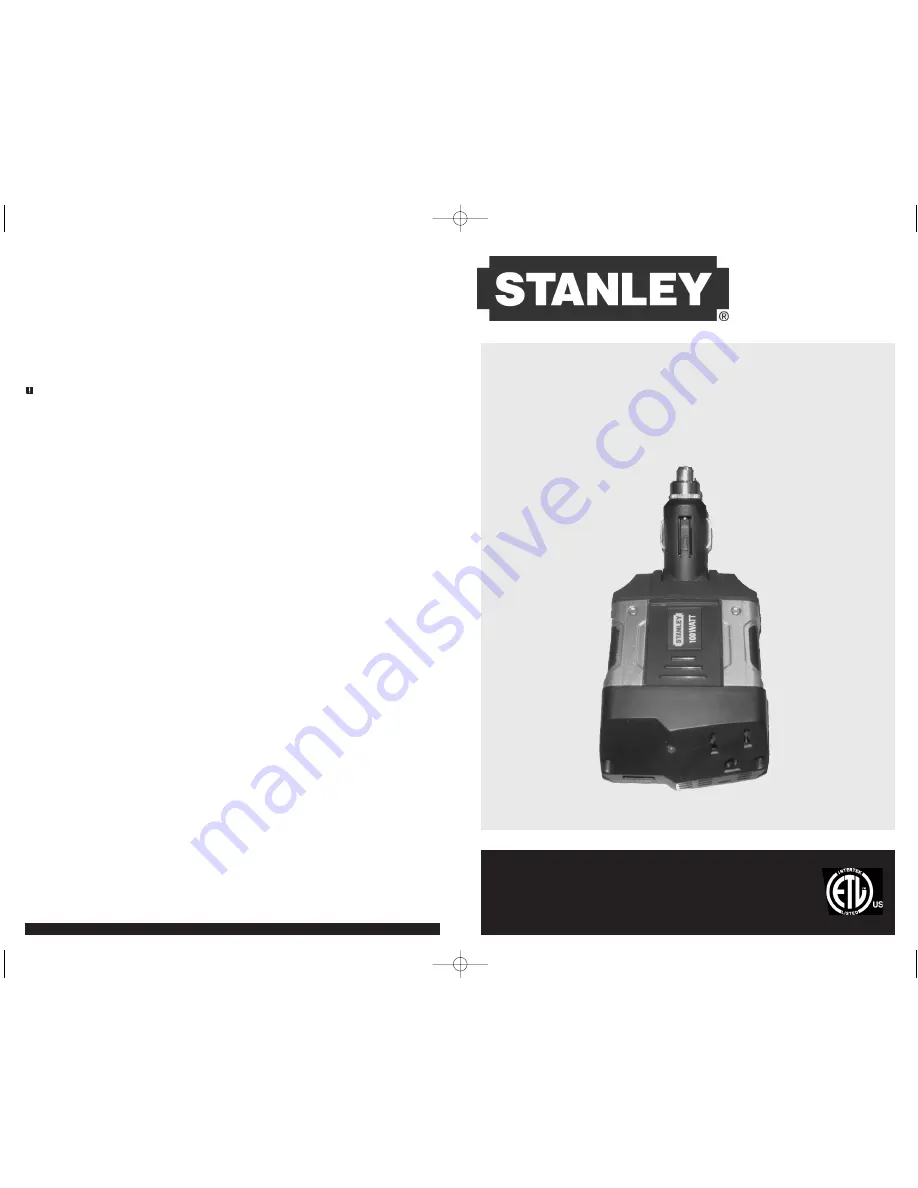 Stanley PC1A09 Instruction Manual Download Page 1