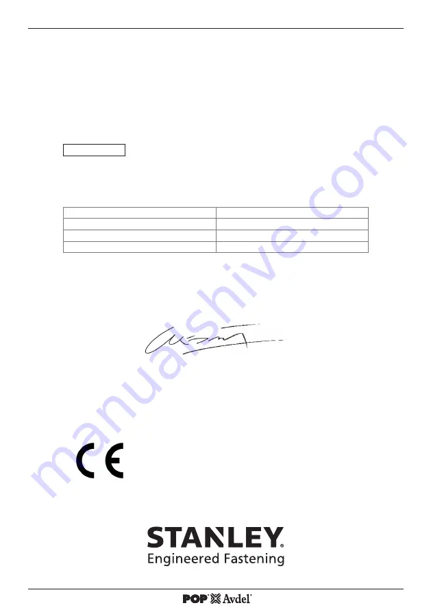 Stanley ProSert XTN2 Instruction Manual Download Page 62