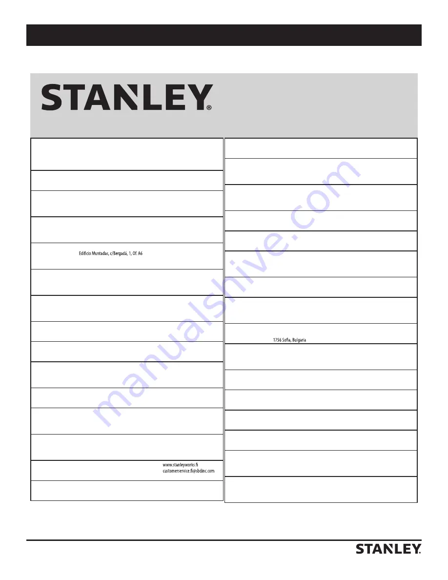 Stanley ST-125-OFR-E Instructions Manual Download Page 99