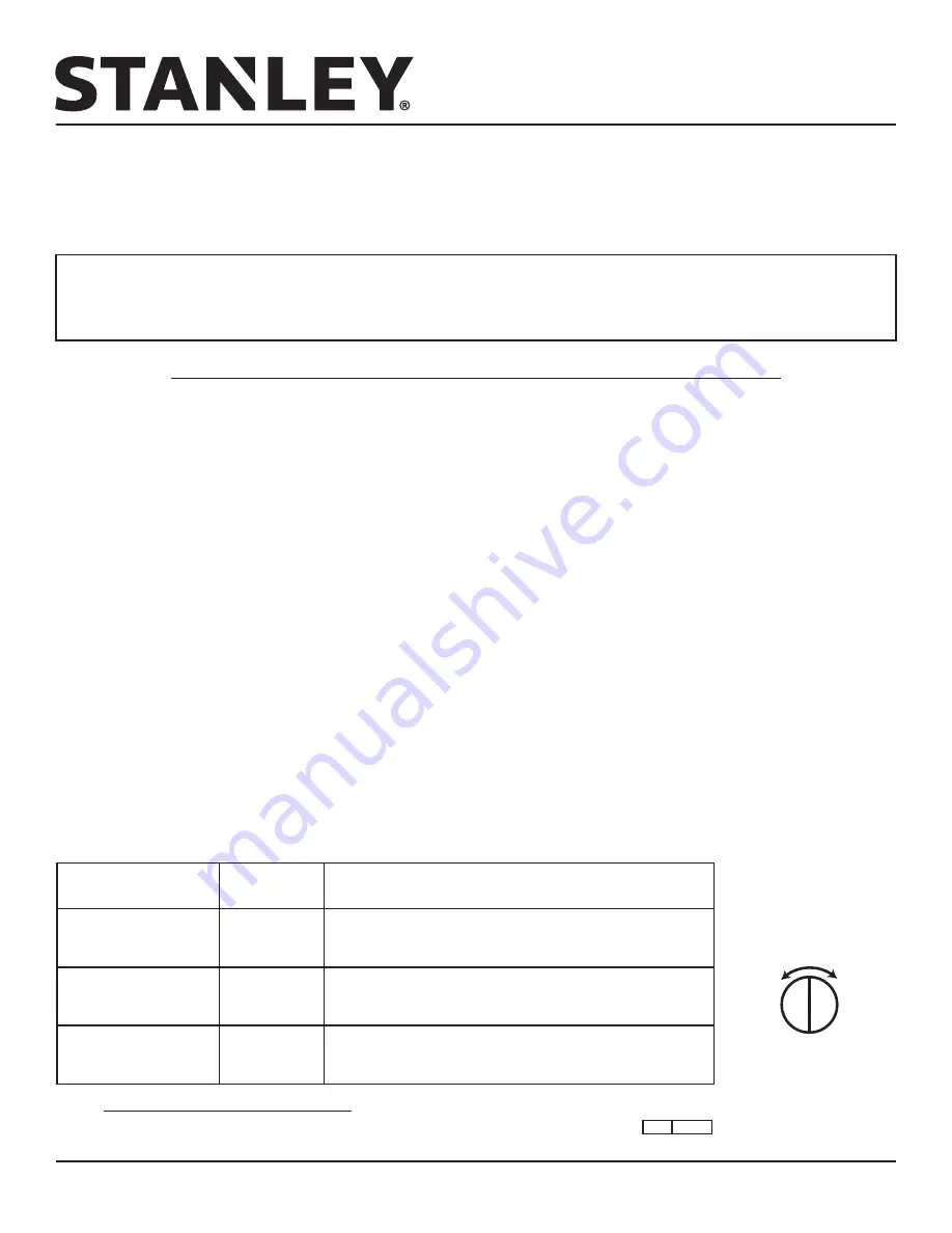 Stanley stn175d Quick Start Manual Download Page 4