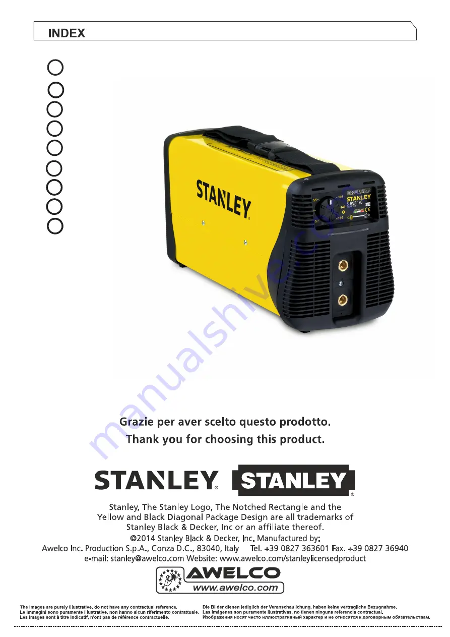 Stanley SUPER 180 TIG LIFT User Manual Download Page 2