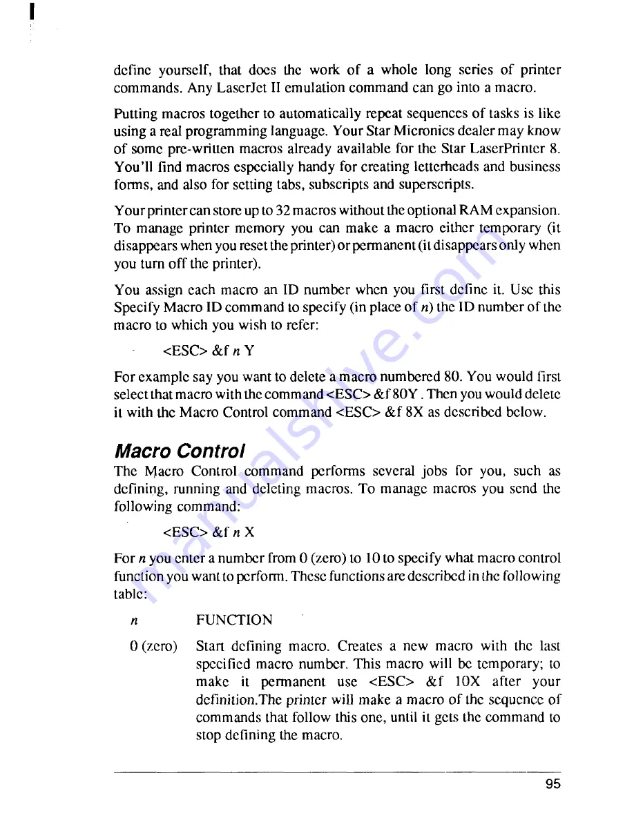 Star Micronics 8 Series Applications Manual Download Page 103